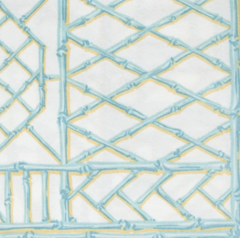 Caspari Paper Dinner Napkins|Goldie|Bamboo Screen Robin's Egg Paper Linen Dinner Napkins - 12 Per Package