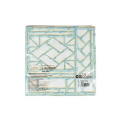 Caspari Paper Dinner Napkins|Goldie|Bamboo Screen Robin's Egg Paper Linen Dinner Napkins - 12 Per Package
