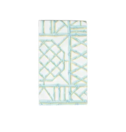 Caspari Paper Guest Towels|Bamboo Screen Robin's Egg Paper Linen Guest Towel Napkins - 12 Per Package