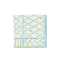 Caspari Paper Luncheon Napkins|Capri|Bamboo Screen Robin's Egg Paper Linen Luncheon Napkins - 15 Per Package
