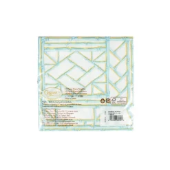 Caspari Paper Luncheon Napkins|Capri|Bamboo Screen Robin's Egg Paper Linen Luncheon Napkins - 15 Per Package