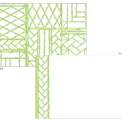 Caspari Correspondence Cards|Bamboo Screen-Moss Green Correspondence Cards - 12 Card & Envelopes