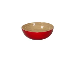 Albert L Punkt Memorial Day|Kitchen Essentials|Bamboo Small Salad Bowl in Red - Set of 4