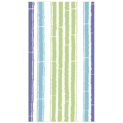 Caspari Paper Guest Towels|Bamboo Stripe Guest Towel Napkins in Blue & Green - 15 Per Package