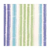 Caspari Paper Luncheon Napkins|Bamboo Stripe Luncheon Napkins in Blue & Green- 20 Per Package