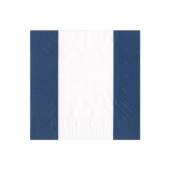Caspari Cocktail Party|Birthday|Bandol Stripe Paper Cocktail Napkins in Navy - 20 Per Package