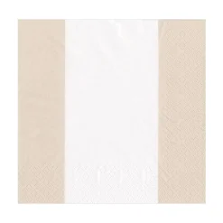Caspari Paper Luncheon Napkins|Bandol Stripe Paper Luncheon Napkins in Natural - 20 Per Package