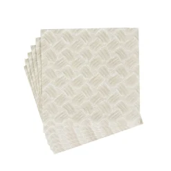 Caspari Paper Dinner Napkins|Basketry Flax Paper Linen Dinner Napkins - 12 Per Package