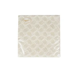 Caspari Paper Dinner Napkins|Basketry Flax Paper Linen Dinner Napkins - 12 Per Package