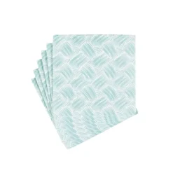 Caspari Paper Cocktail Napkins|Basketry Mist Paper Linen Cocktail Napkins - 15 Per Package