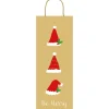 Caspari Christmas Gift & Bottle Bags|Be Merry Gold Gift Bags - includes 1 Gift Bags