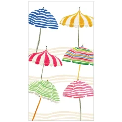 Caspari Paper Guest Towels|Beach Umbrellas Paper Guest Towel Napkins - 15 Per Package