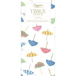 Caspari Tissue Paper|Beach Umbrellas Tissue Paper - 4 Sheets Included