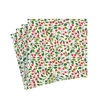 Caspari Christmas Napkins|Thanksgiving|Berries and Leaves Paper Cocktail Napkins in White - 20 Per Package