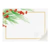 Caspari Christmas Gift Tags & Labels|Gift Tags & Enclosure Cards|Berries and Pine Self-Adhesive Labels - 12 Per Package