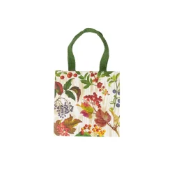 Caspari Gift & Bottle Bags|Berry Botanical Small Square Gift Bags - 1 Each