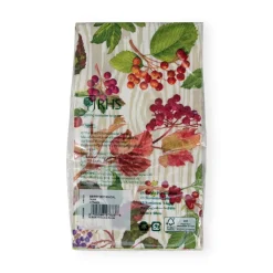 Caspari Paper Guest Towels|Berry Botanical Taupe Guest Towel Napkins - 15 Per Package
