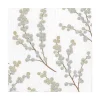 Caspari Christmas Napkins|Hanukkah|Berry Branches Paper Luncheon Napkins in White & Silver - 20 Per Package