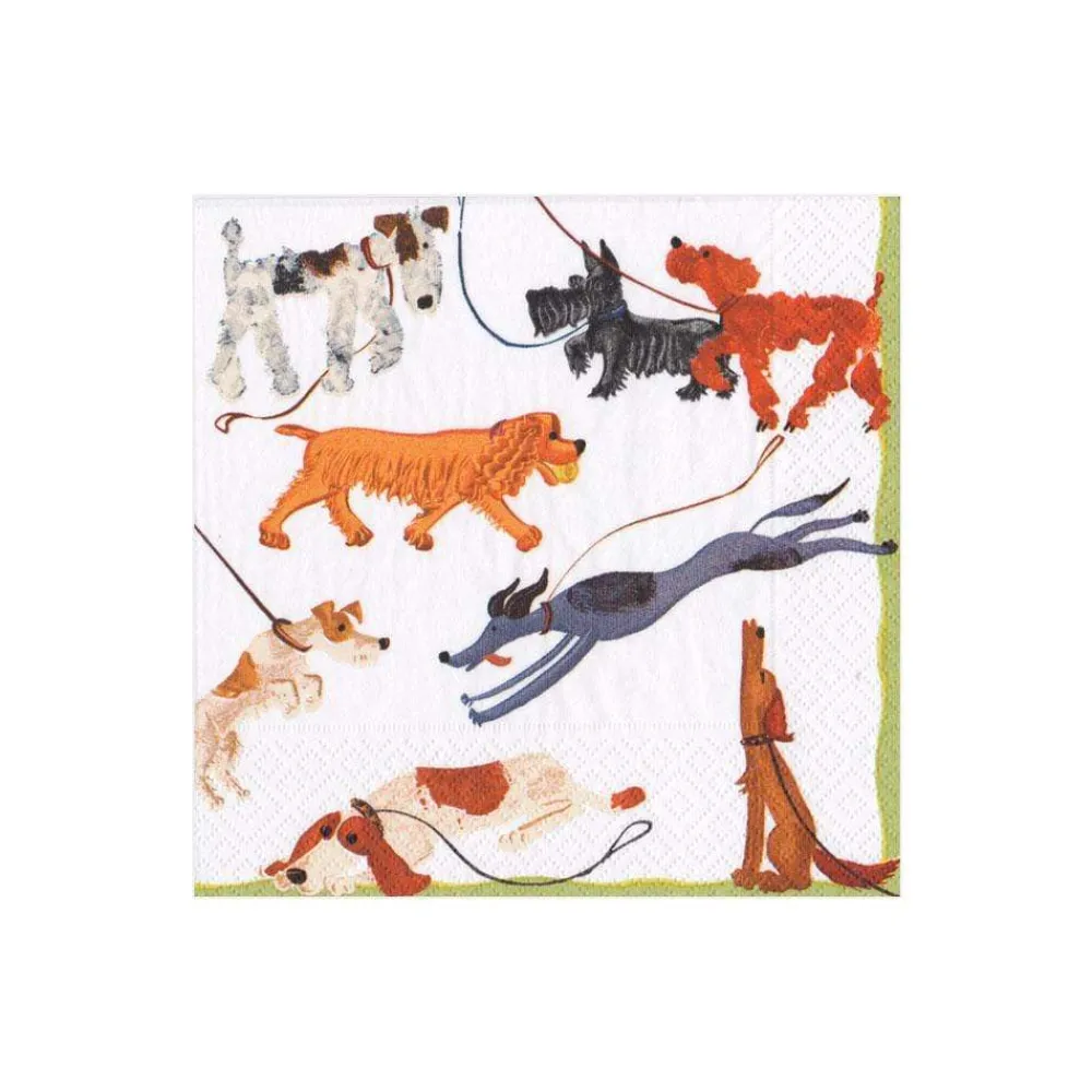 Caspari Paper Cocktail Napkins|Best in Show Paper Cocktail Napkins - 20 Per Package