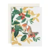 Caspari Christmas And Holiday Cards|Boxed Holiday Cards|Birds on Holly Branch Classic Boxed Christmas Cards - includes 15 cards & envelopes