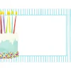 Caspari Birthday|Gift Tags & Enclosure Cards|Birthday Cake Adhesive Labels - 12 Per Package