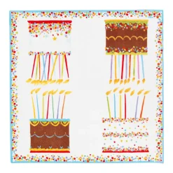 Caspari Birthday|Paper Cocktail Napkins|Birthday Cake Cocktail Napkins - 20 Per Package