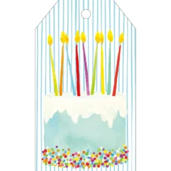Caspari Birthday|Gift Tags & Enclosure Cards|Birthday Cake Gift Tags - 4 Per Package