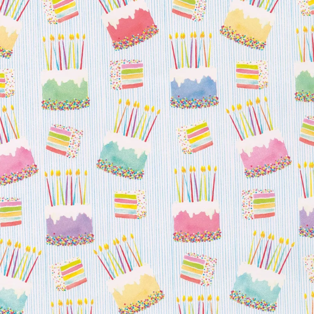 Caspari Birthday|Wrapping Paper|Birthday Cake Gift Wrap - One 30" X 8' Roll
