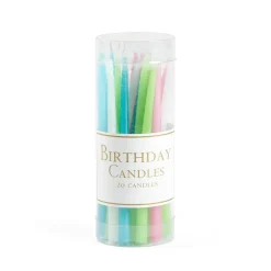 Caspari Birthday|Birthday Candles in Pastels - 20 Candles Per Box