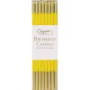Caspari Birthday|Birthday Slims Birthday Candles in Soft Yellow & Gold - 16 Candles Per Box