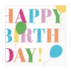 Caspari Birthday|Paper Luncheon Napkins|Birthday Surprise Luncheon Napkins in White - 20 Per Package