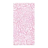 Caspari Summer Picnic|Bridal Shower|Block Print Leaves Cotton Dinner Napkins in Fuchsia & White - Set of 4