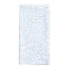 Caspari Memorial Day|Easter|Block Print Leaves Cotton Dinner Napkins in White & Blue - Set of 4