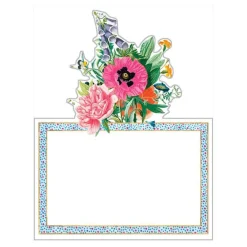 Caspari Bridal Shower|Place Cards|Blossoms And Brooches Place Cards Die Cut Package 8 In