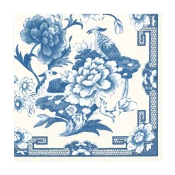 Caspari Thanksgiving|Paper Luncheon Napkins|Blue & White Paper Luncheon Napkins - 20 Per Package