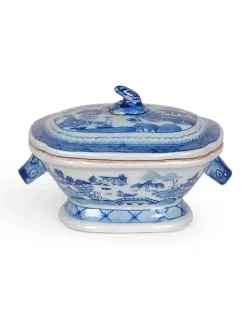 Avala Memorial Day|Blue and White Canton Tureen - 7"