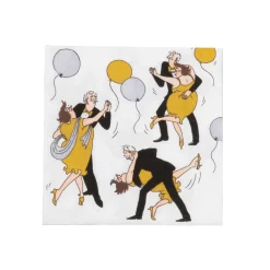 Caspari Paper Cocktail Napkins|Boogie Woogie Cocktail Napkins - includes 20 Cocktail Napkins