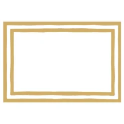 Caspari Christmas Place Cards|Place Cards|Border Stripe Place Cards in Gold Foil - 8 Per Package