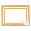 Caspari Christmas Gift Tags & Labels|Gift Tags & Enclosure Cards|Border Stripe Self-Adhesive Labels in Gold - 12 Per Package
