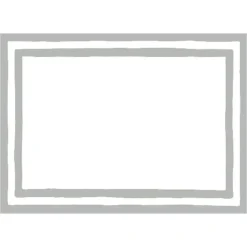 Caspari Christmas Gift Tags & Labels|Hanukkah|Border Stripe Self-Adhesive Labels in Silver - 12 Per Package