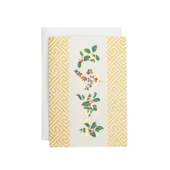 Caspari Christmas And Holiday Cards|Boxed Holiday Cards|Botanical Noel And Fretwork Small Boxed Christmas Cards - includes 15 cards & envelopes
