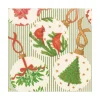 Caspari Christmas Napkins|Paper Luncheon Napkins|Botanical Ornaments Paper Luncheon Napkins - 20 Per Package