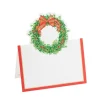 Caspari Place Cards|Boxwood and Berries Wreath Place Cards Die Cut Package 8 In