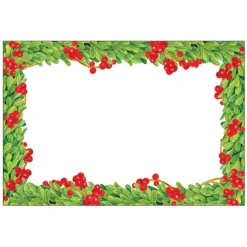 Caspari Christmas Place Cards|Place Cards|Boxwood Trellis Place Cards - 8 Per Package