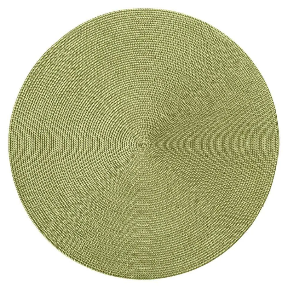 Deborah Rhodes Christmas Placemats & Coasters|Summer Picnic|Braided Round Placemat in Grass - 1 Each