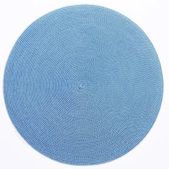 Deborah Rhodes Graduation Celebration|Baby Shower|Braided Round Placemat in Denim - 1 Each