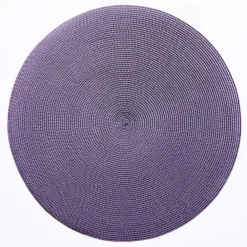 Deborah Rhodes Mother'S Day|Valentine'S Day|Braided Round Placemat in Prune - 1 Each