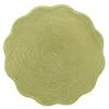 Deborah Rhodes Summer Picnic|Graduation Celebration|Braided Scallop Edge Round Placemat in Moss & Canary - 1 Each