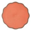 Deborah Rhodes Placemats|Paper Placemats|Braided Scallop Harvest Border Placemat in Terracotta - 1 Each