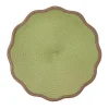 Deborah Rhodes Placemats|Paper Placemats|Braided Scallop Harvest Border Placemat in Grass - 1 Each